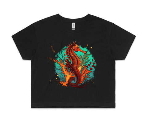 Ruby Sea Dragon Crop Tee Thumbnail
