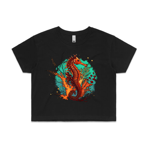 Ruby Sea Dragon Crop Tee Thumbnail